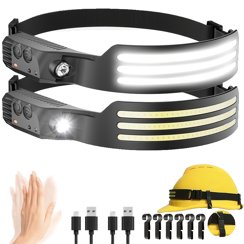 Fish Finder Battery - LED Sensor Headlamp USB Rechargeable Led