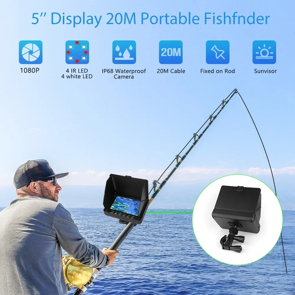 Fish Finder 5.0 Inch LCD Displ - Fishing Camera avaliação e preço