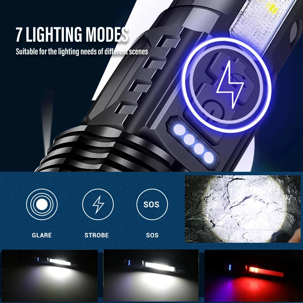 Powerful LED Flashlight Rechar - Fishing Light avaliação e preço
