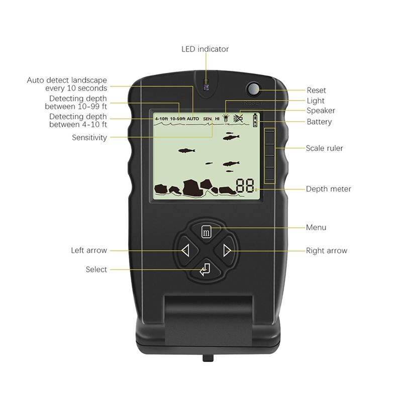 New Portable Fish Finder, Ice  - Fish Finder Transducer avaliação e preço