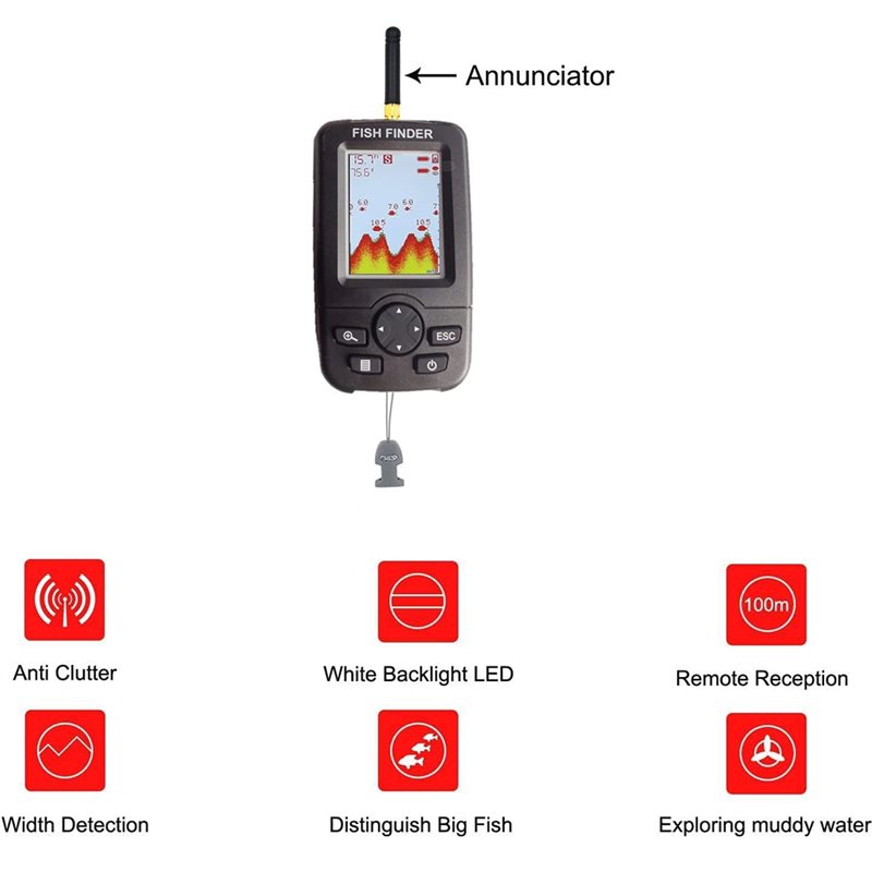 Wireless Sonar Fish Finder, Po - Fishing Depth Finder avaliação e preço