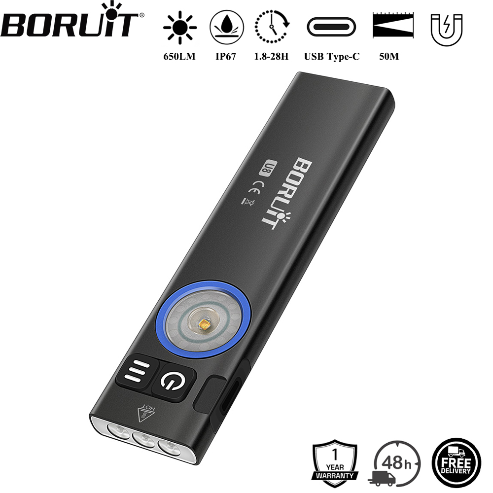 BORUiT U8 650LM EDC LED Flashl - Fishing Light avaliação e preço