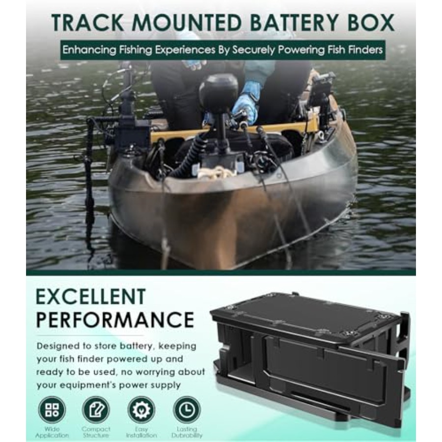 Track Mounted Battery Box for  - Fish Finder Mount avaliação e preço