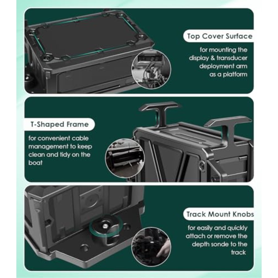 Track Mounted Battery Box for  - Fish Finder Mount avaliação e preço