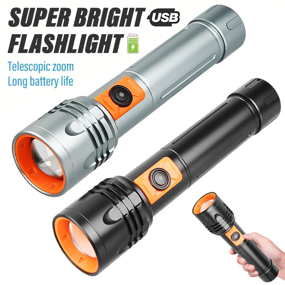 High Power LED Flashlight USB  - Fishing Light avaliação e preço