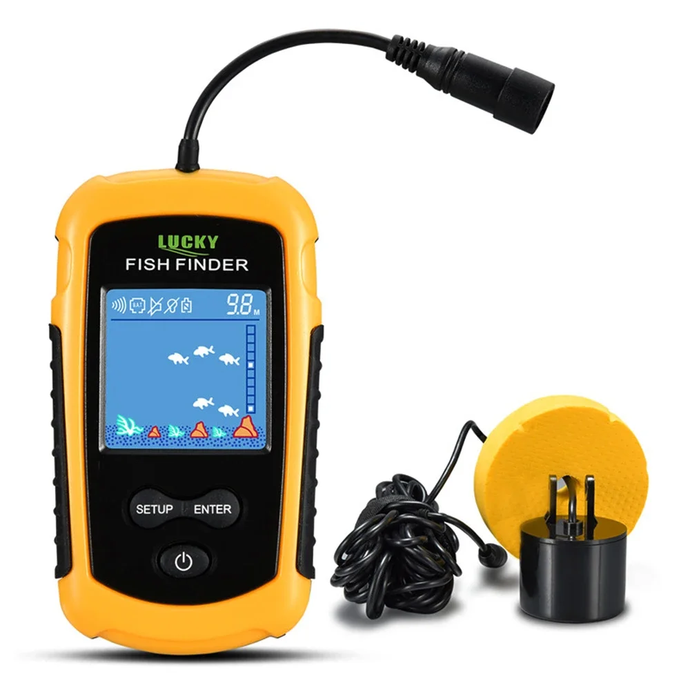 Lucky LCD Color Screen Portabl - Fish Finder Transducer avaliação e preço