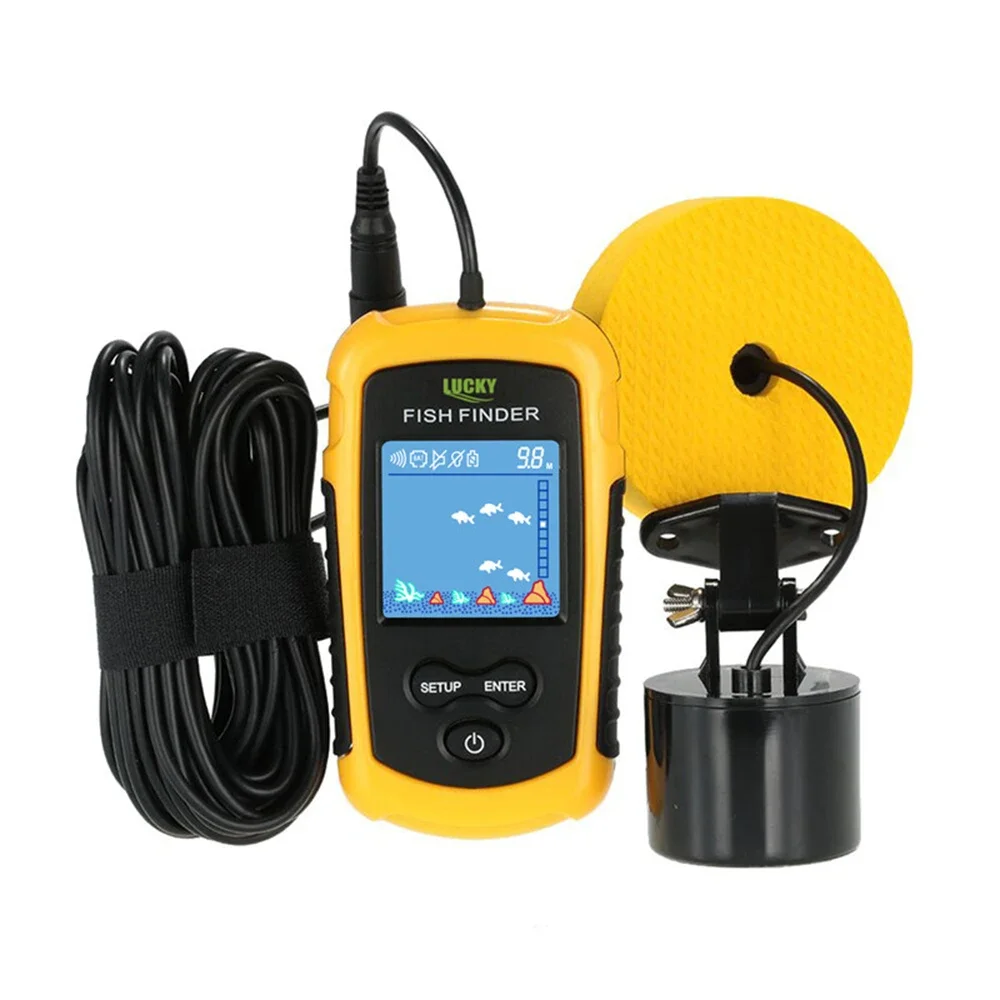 Lucky LCD Color Screen Portabl - Fish Finder Transducer avaliação e preço