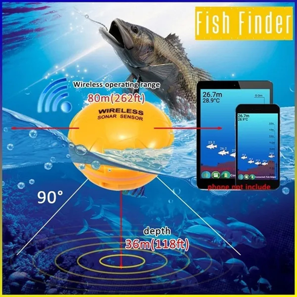 PUPOPAN 100M Brand New Smart P - Fish Finder Transducer avaliação e preço