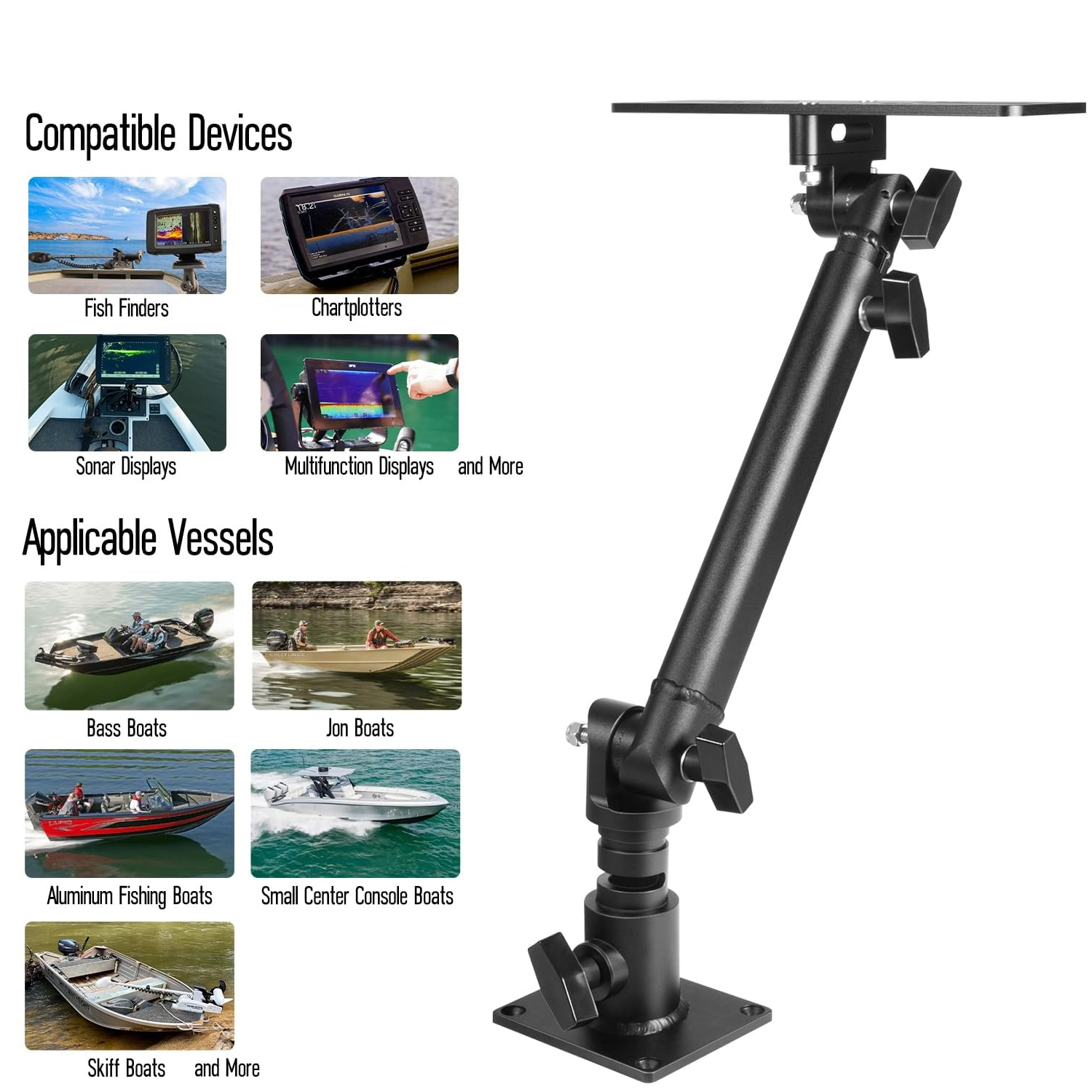 Marine Anodized Aluminum Monit - Fish Finder Mount avaliação e preço