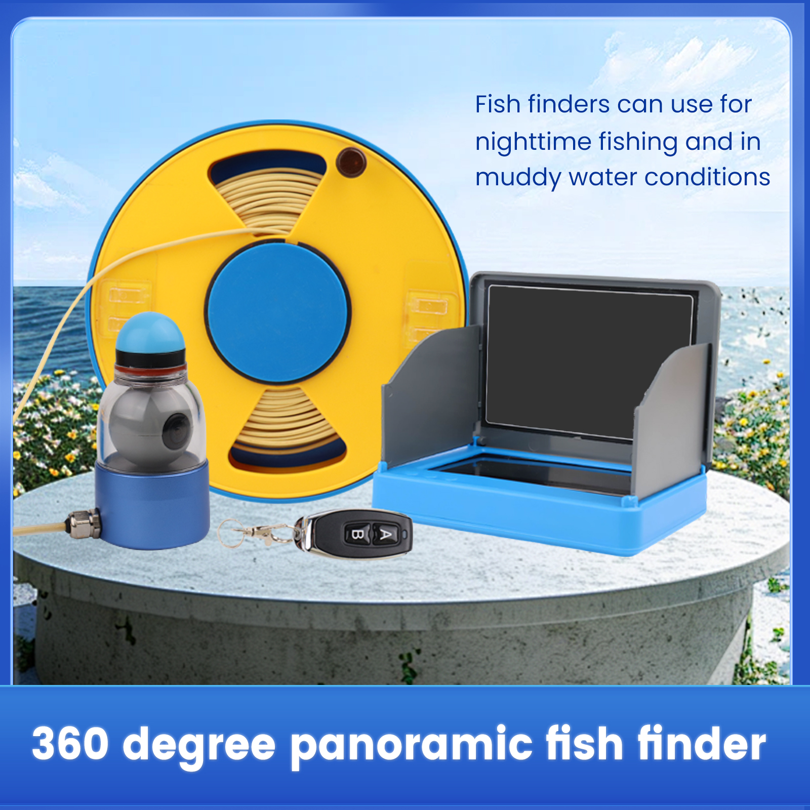 WIFI 360° Underwater Fishing C - Fish Finder Cable avaliação e preço