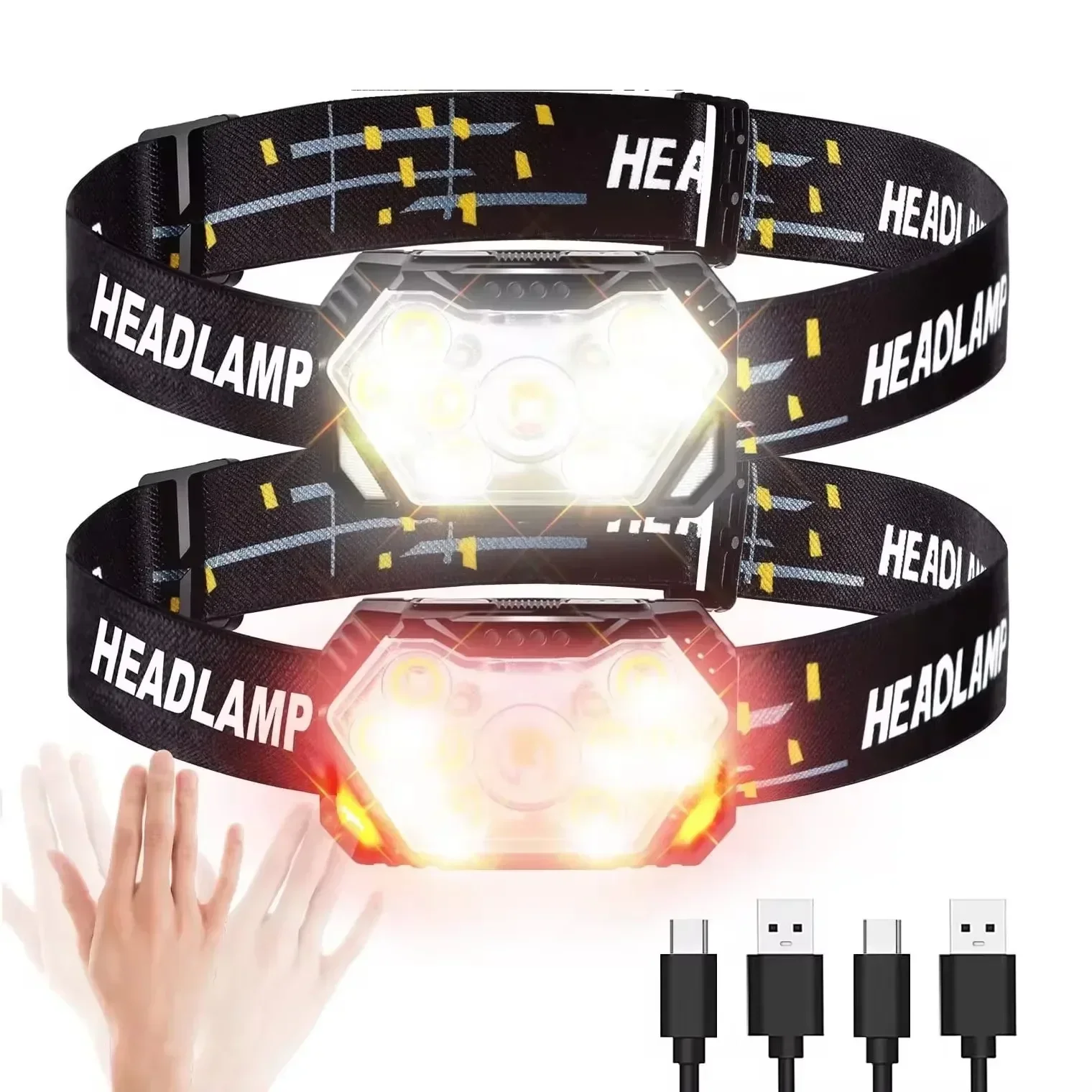 Powerful LED Sensor Headlamp U - Fish Finder Battery avaliação e preço
