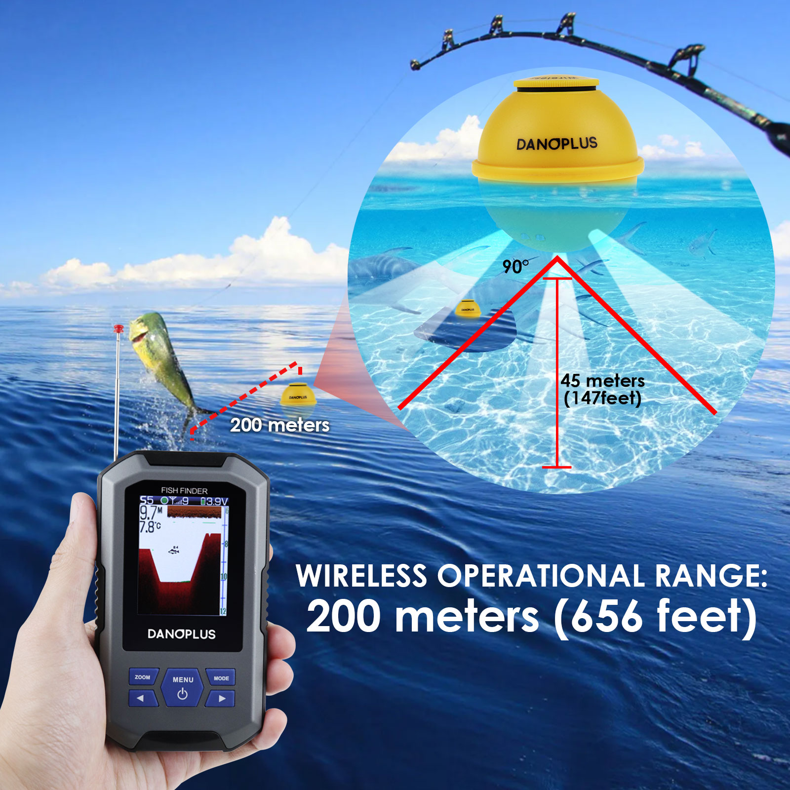 Fish Finder Wireless Sonar Sen - Fish Finder avaliação e preço