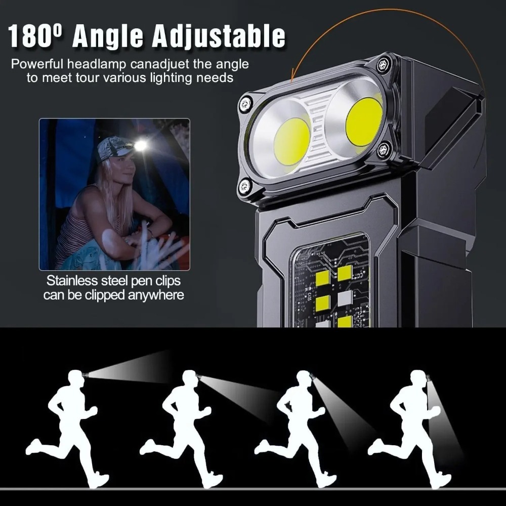 180° Rotatable LED Flashlight  - Fishing Light avaliação e preço