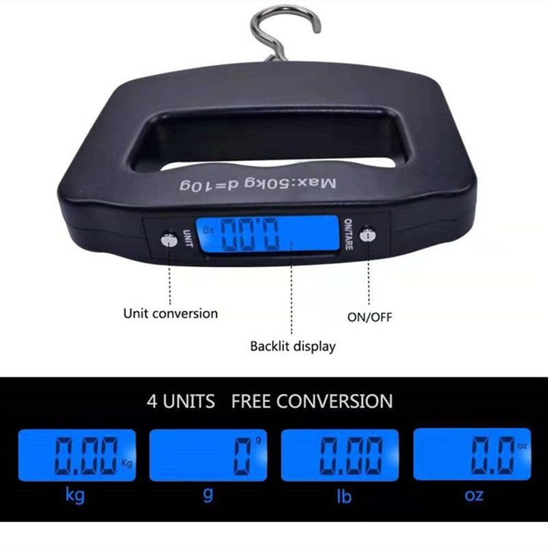 50kg Digital Fishing Scale Han - Fish Finder Battery avaliação e preço