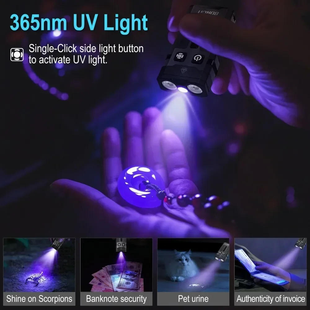 BORUiT EV20 1100LM EDC UV Keyc - Fishing Light avaliação e preço