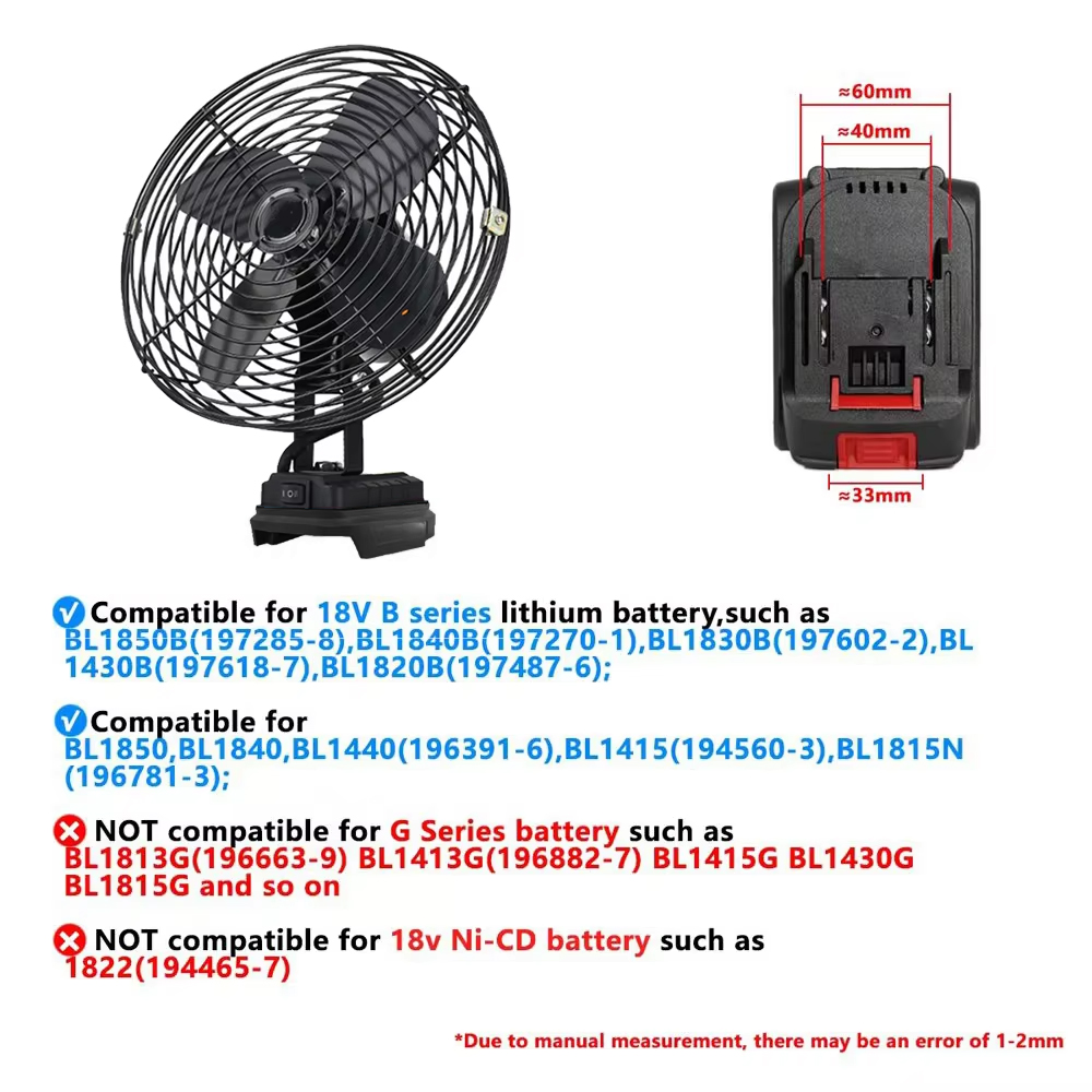 6/8In Camping Fan Outdoor Fish - Fish Finder Battery avaliação e preço
