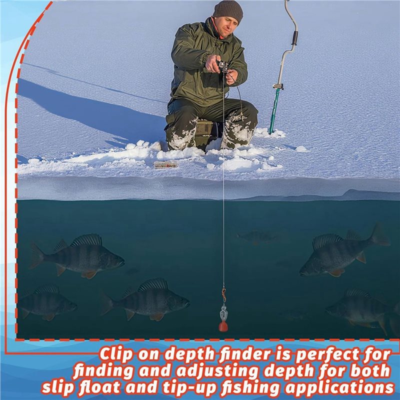 Clip-On Water Deep Gauge Instr - Fishing Depth Finder avaliação e preço