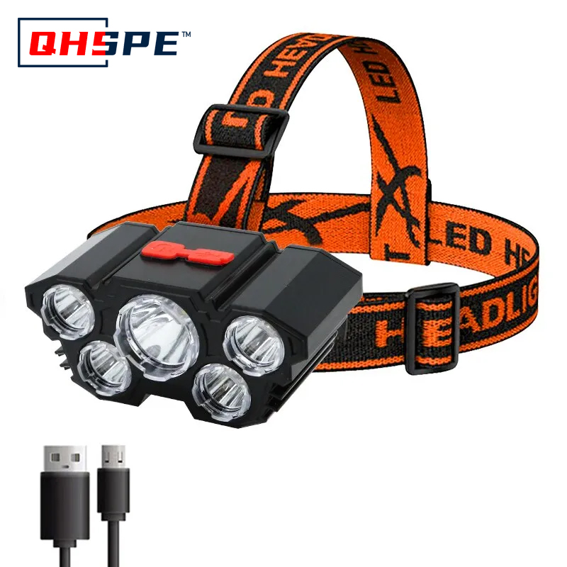 Rechargeable 5 LED Headlamp St - Fish Finder Battery avaliação e preço