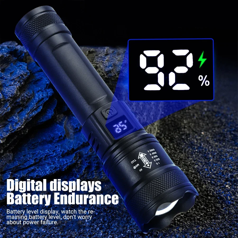 9900LM Powerful LED Flashlight - Fish Finder Battery avaliação e preço