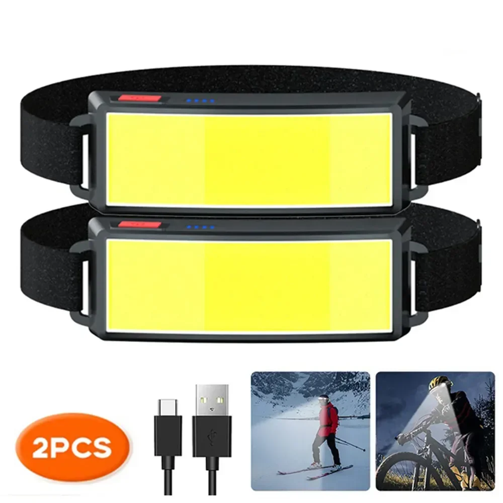 COB Portable LED Headlights Ou - Fish Finder Battery avaliação e preço