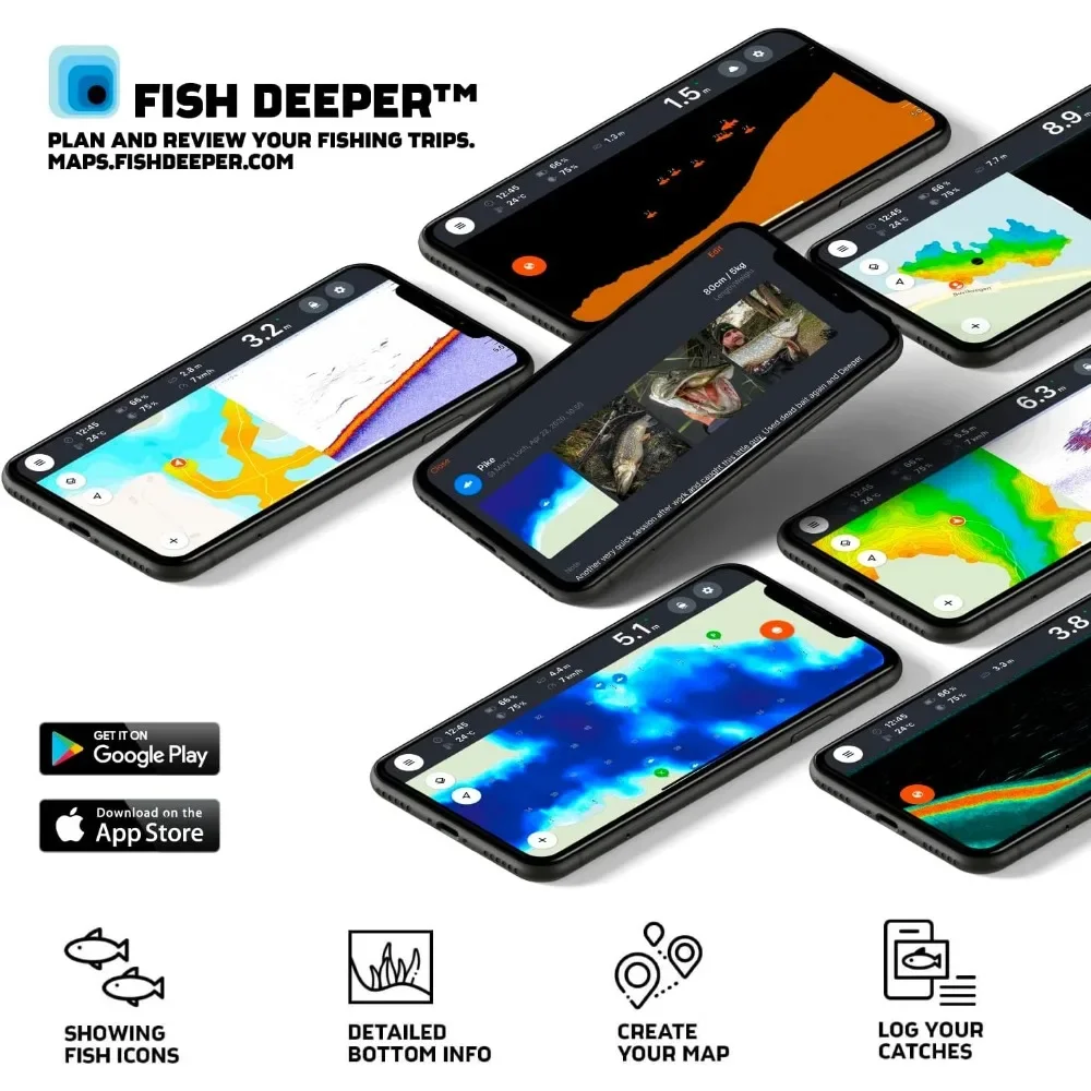 A  Chirp 2 Sonar Fish Finder - - Fishing Depth Finder avaliação e preço