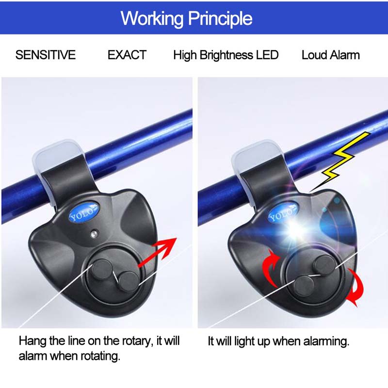 Fishing Rod Bite Alarm LED Ind - Bite Indicator avaliação e preço