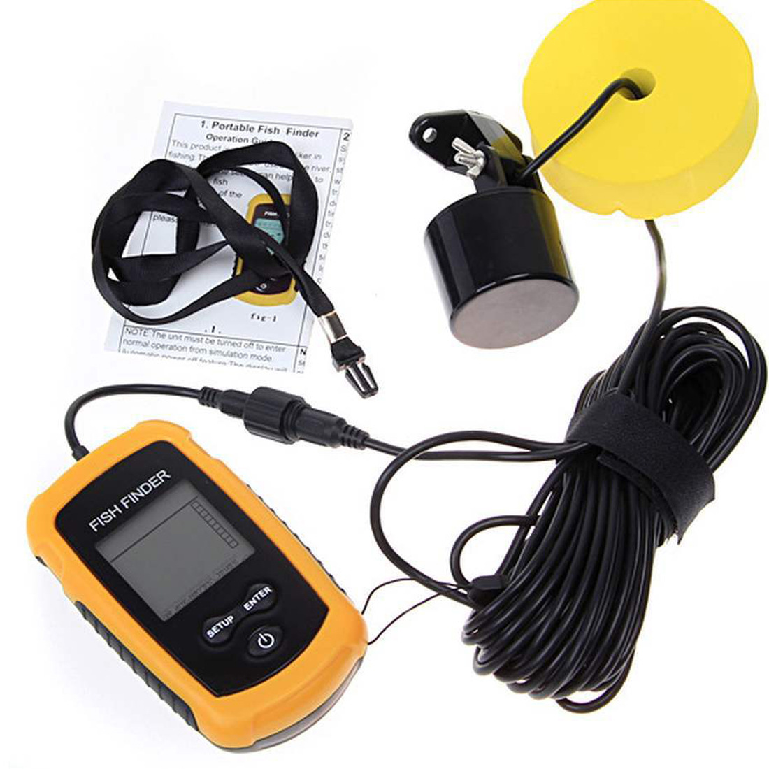 Alarm 100M Portable Sonar Fish - Fish Finder Transducer avaliação e preço
