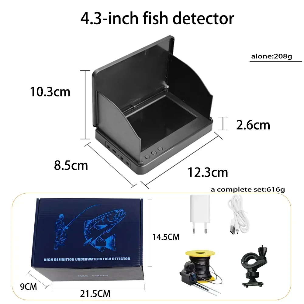 YS43A 4.3-inch Fish Detector U - Fish Finder Battery avaliação e preço