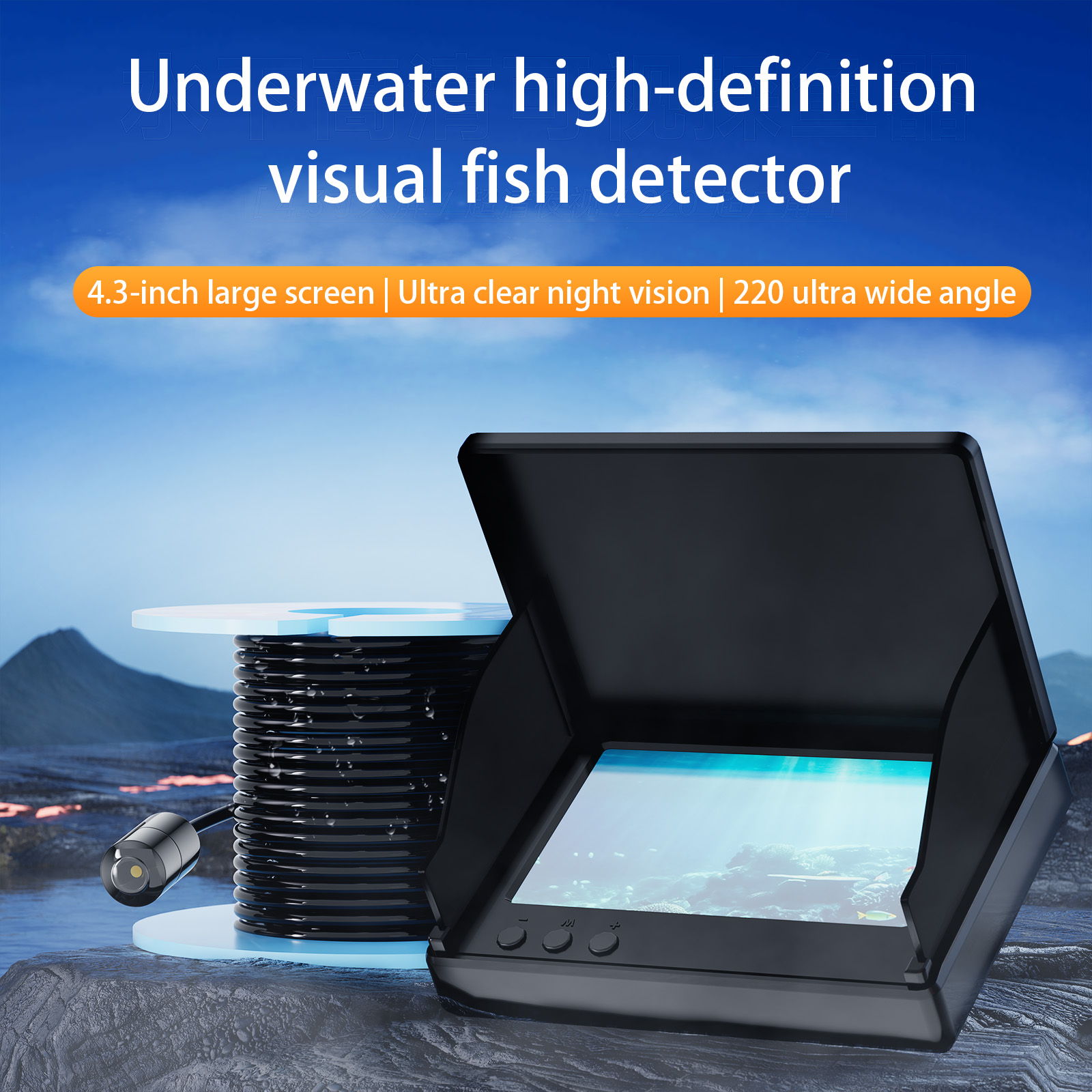 4.3 Inch Underwater 15/30M Fis - Fishing Camera avaliação e preço
