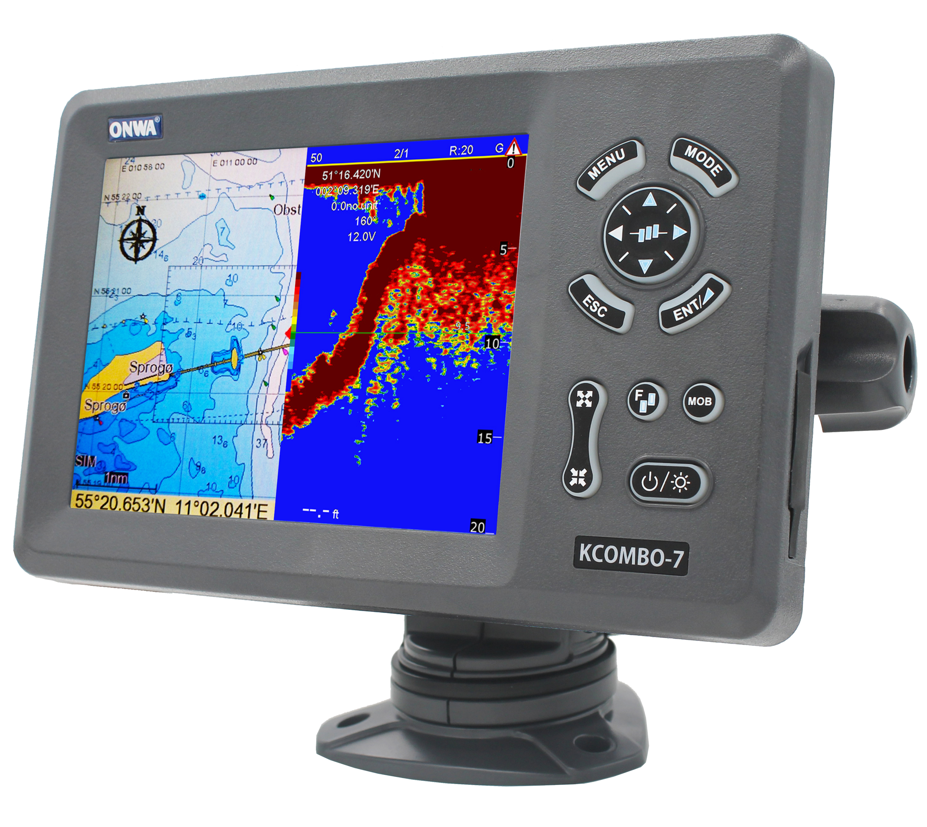 ONWA KCombo-7 7inch Marine GPS - Fish Finder Gps avaliação e preço