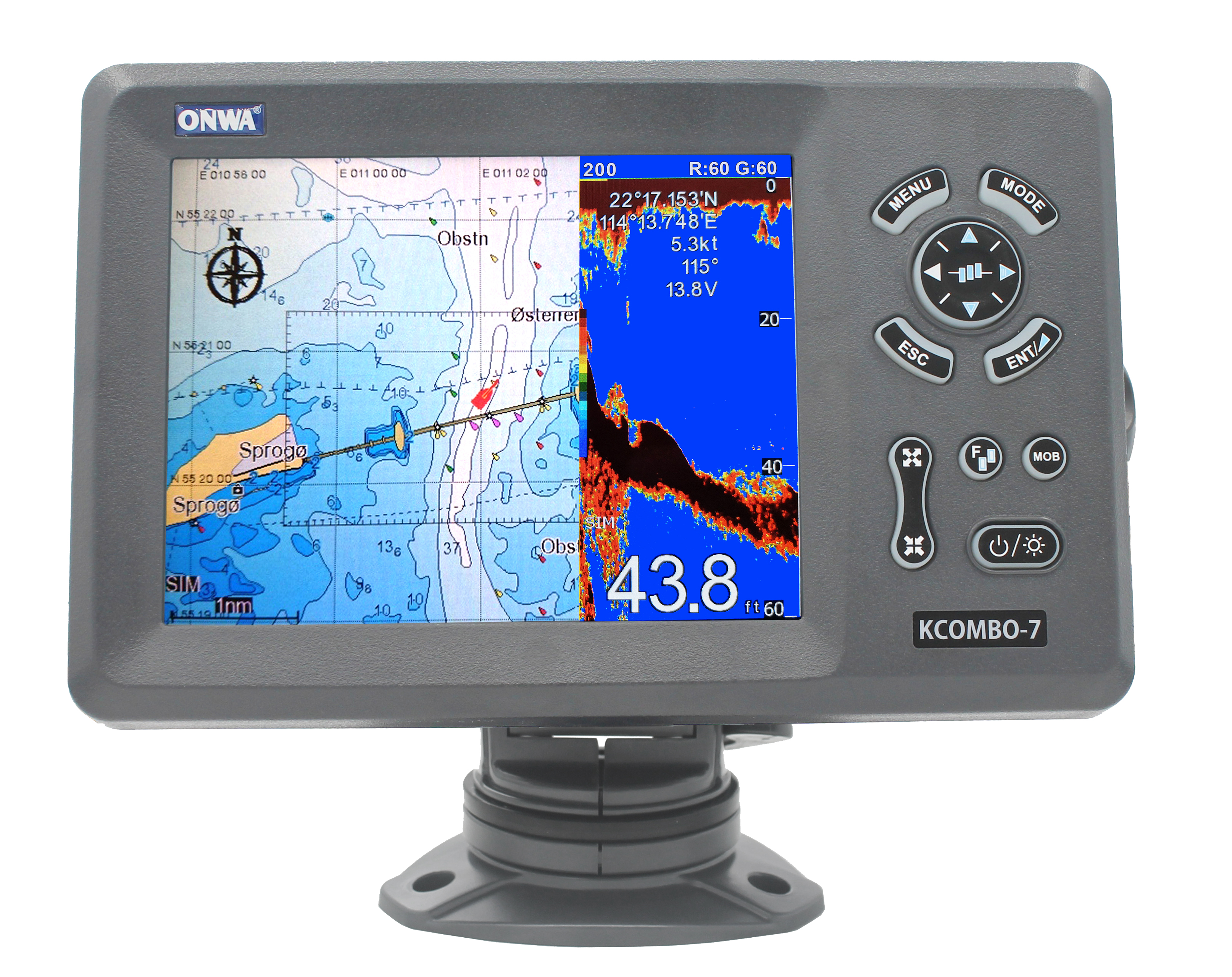 ONWA KCombo-7 7inch Marine GPS - Fish Finder Gps avaliação e preço