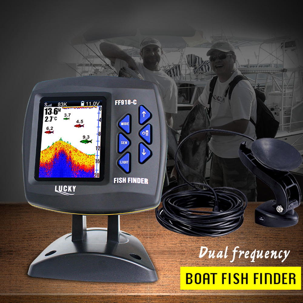 FF918-C100DS Color Screen Wire - Fishing Depth Finder avaliação e preço