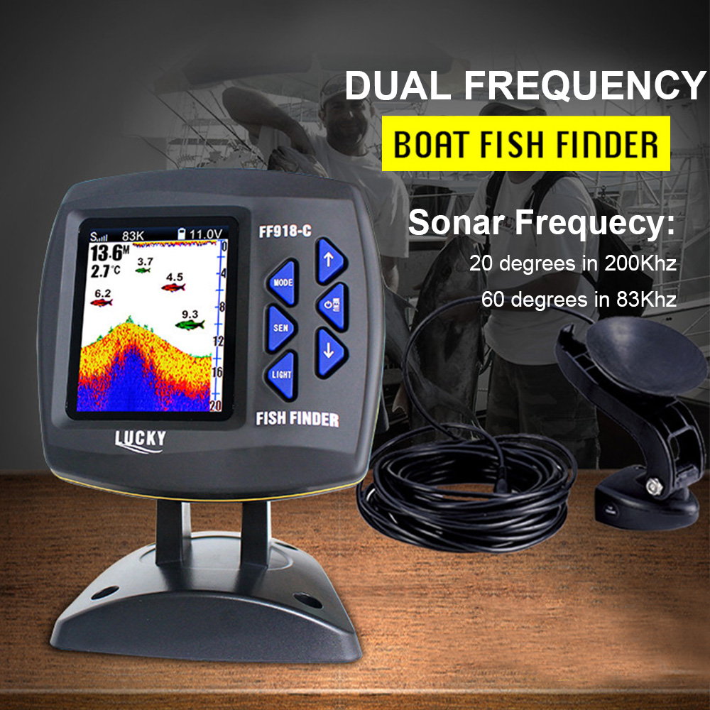 FF918-C100DS Color Screen Wire - Fishing Depth Finder avaliação e preço