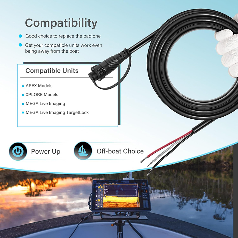 720110-1 PC13 Power Cable for  - Fish Finder Cable avaliação e preço