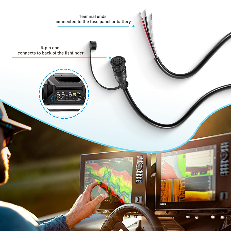 720110-1 PC13 Power Cable for  - Fish Finder Cable avaliação e preço
