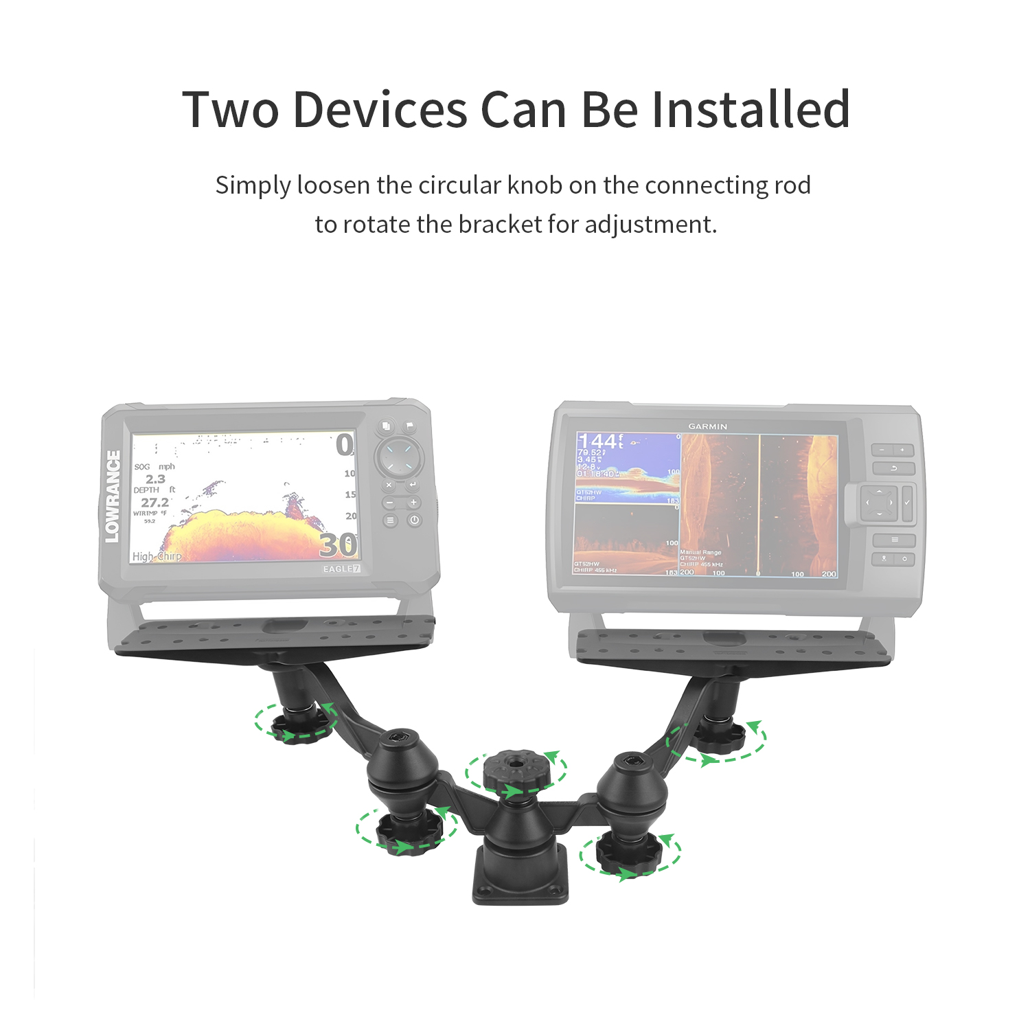Horizontal boom dual-arm fishf - Fish Finder avaliação e preço
