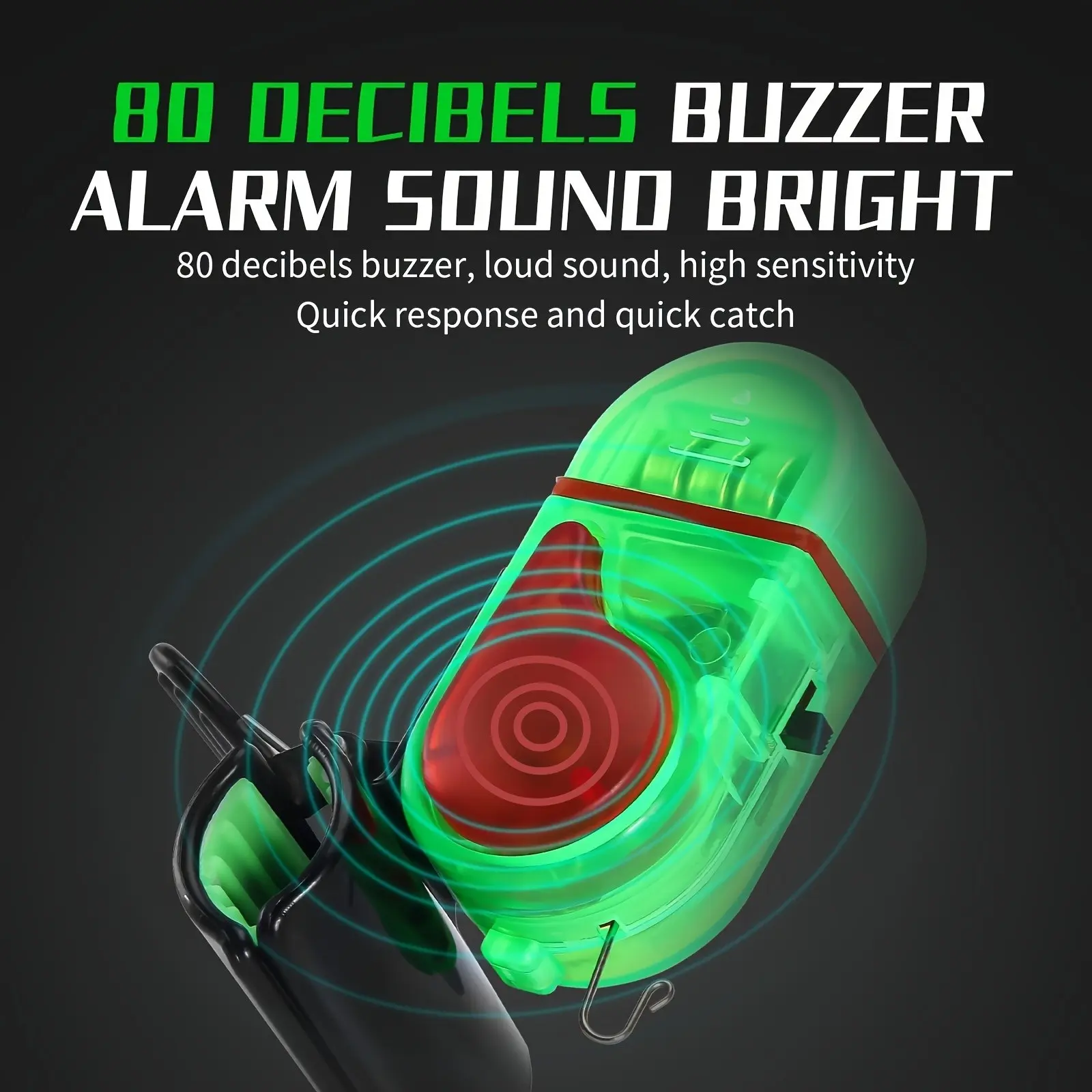 2PCS LED Fishing Bite Alarm, 2 - Bite Indicator avaliação e preço