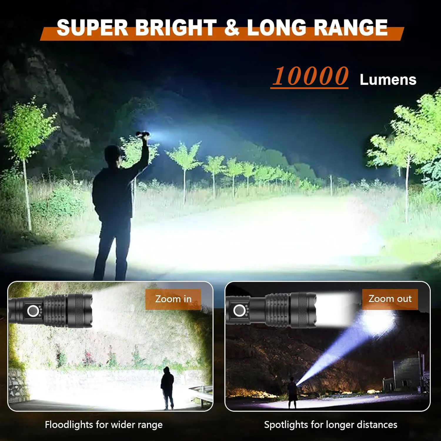 High Power LED Flashlight Rech - Fishing Light avaliação e preço