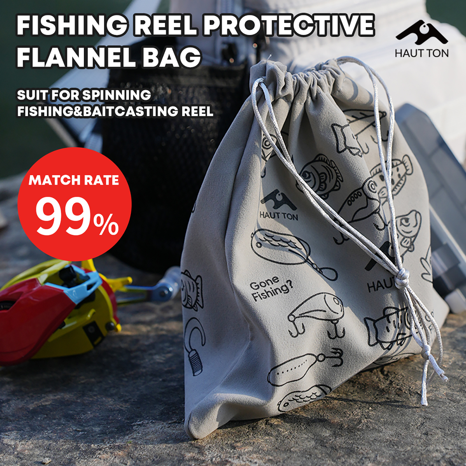 HAUT TON Fishing Reel Protecti - Fish Finder Case avaliação e preço