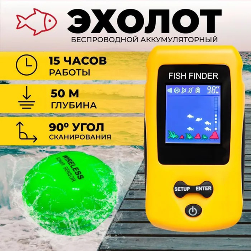 Brand New Colorful Wireless Fi - Fish Finder Transducer avaliação e preço