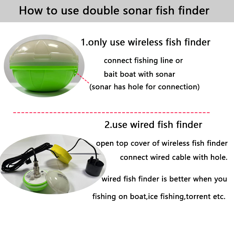 Portable Bluetooth Wireless So - Fishing Depth Finder avaliação e preço