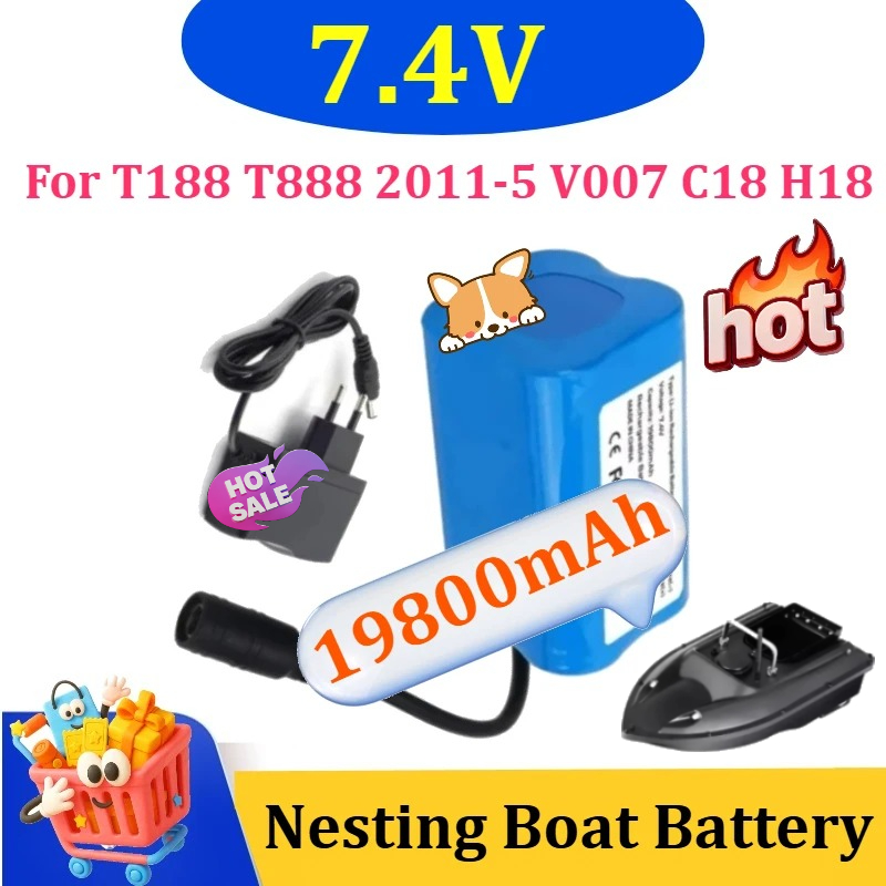 7.4V 19800mAh Battery with USB - Fish Finder Charger avaliação e preço