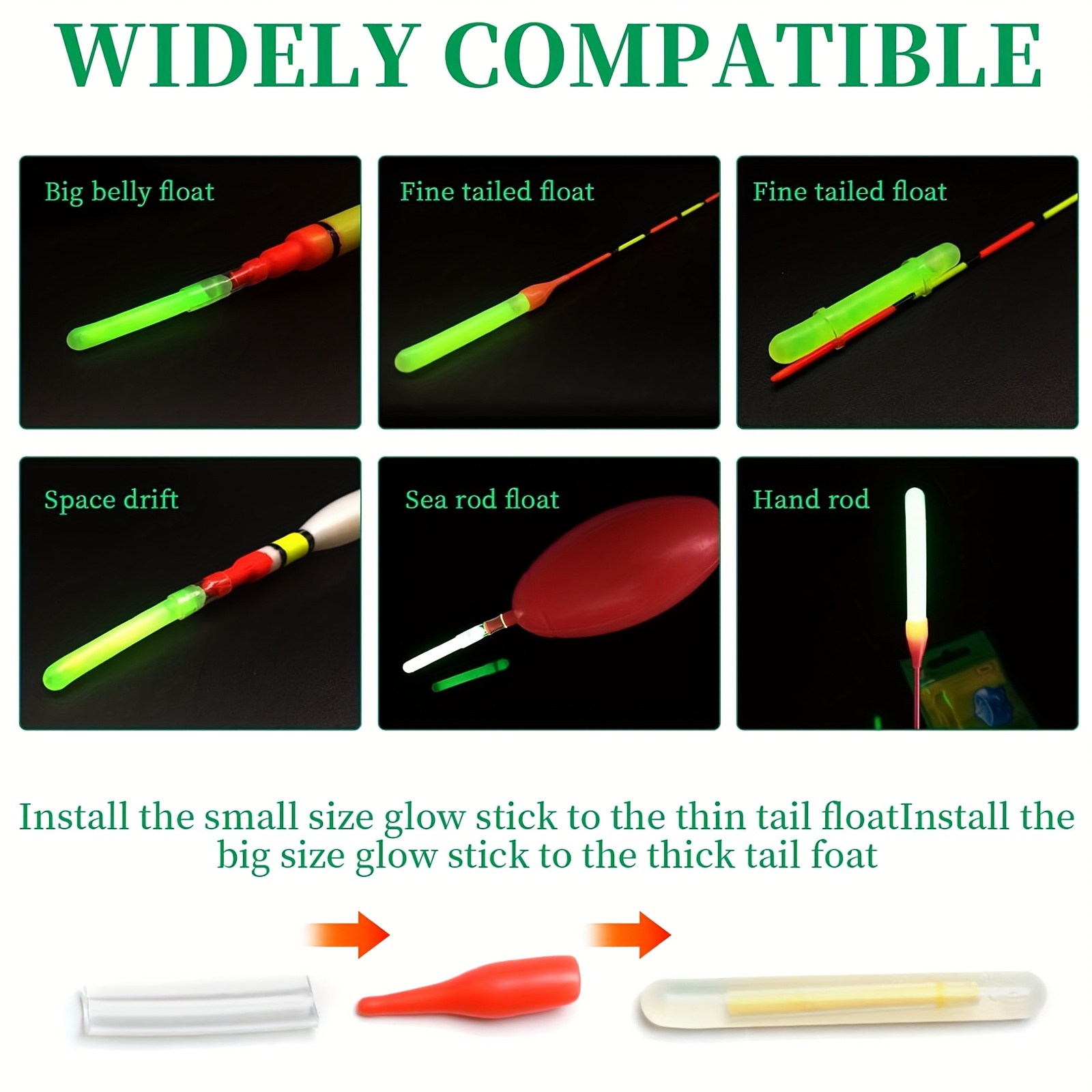 100PCS Fishing Glow Sticks Set - Fish Alarm avaliação e preço