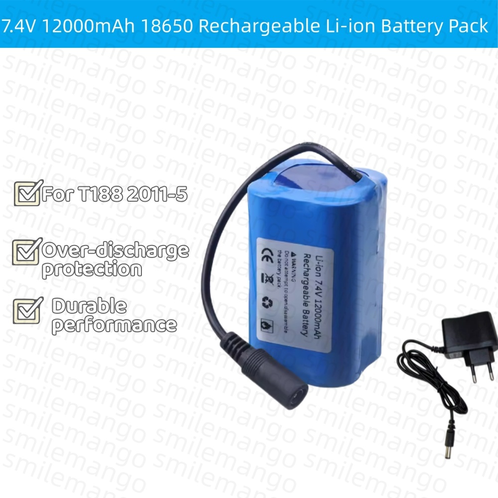 7.4V 12000mAh Battery with USB - Fish Finder Charger avaliação e preço